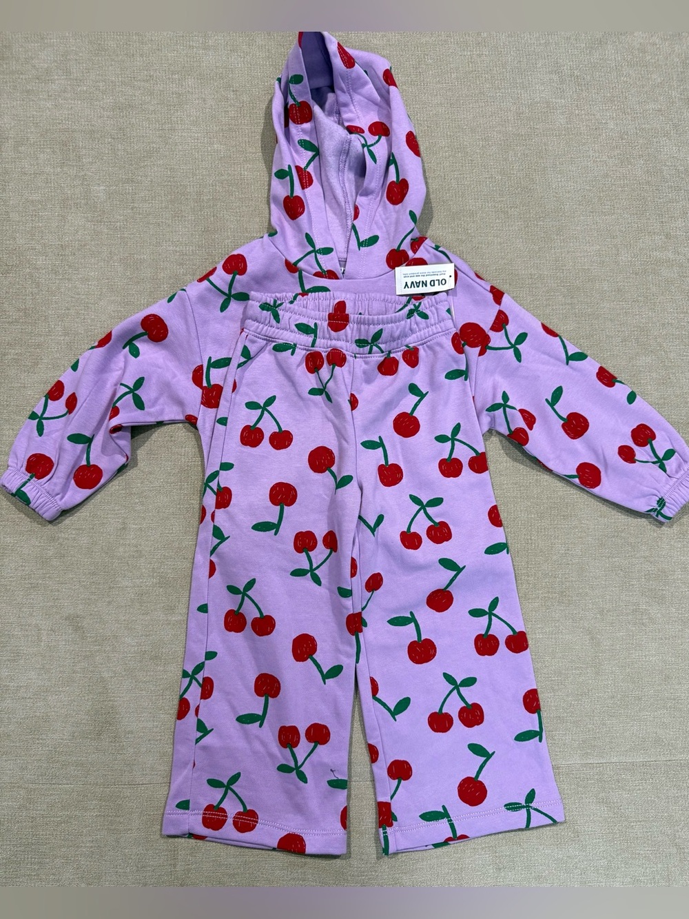 Old Navy Long-Sleeve Hoodie and Wide-Leg Sweatpants Set for Toddler Girls 3T